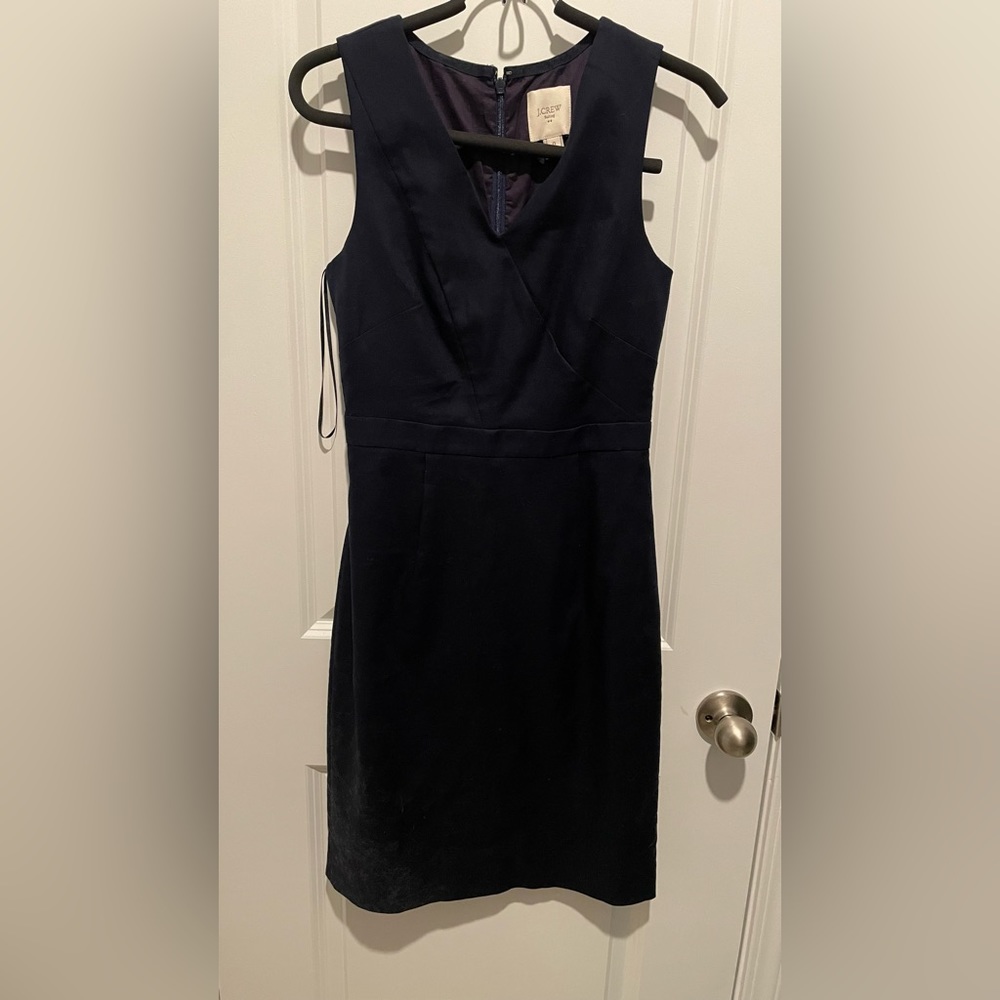 J Crew Navy Blue Suit Dress — Size 0